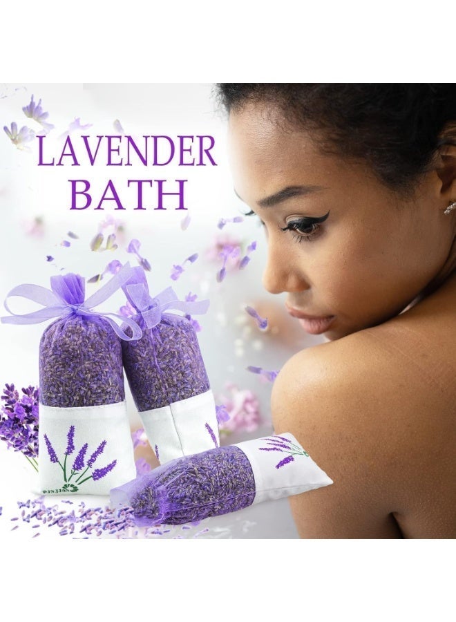 ChicAbode 8 Packs Lavender Sachets, Natural Lavender Dried Flower Bag, for Drawers and Closets Fresh Scents, Home Fragrance Sachet Sleep, Deodorizer Freshener for Drawers and Closets, Purple Sachets - Image 2